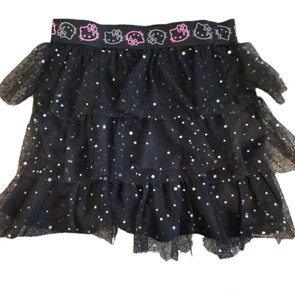EC HELLO KITTY SPARKILY RUFFELED SKIRT SZ. 10/12 - Picture 1 of 4